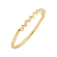 thumbnail image 2 of Women's Welry Offset Diagonal Bar Ring with Diamonds in 14kt Gold-Plated Sterling Silver, Size 8, 2 of 6