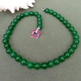 thumbnail image 4 of EOEMY Green Jade Necklace Fuchsia Cz Pave Clasp Jewelry Gifts Women Men Jewelry Gift, 4 of 6