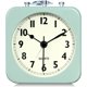 thumbnail image 1 of Reloj despertador analógico de 8,5 cm, color verde agua, cuadrado, silencioso, pequeño, de metal, para viaje, para niños, dormitorio, mesita de noche, sala de estar, oficina oso de fresa Electrónica, 1 of 5