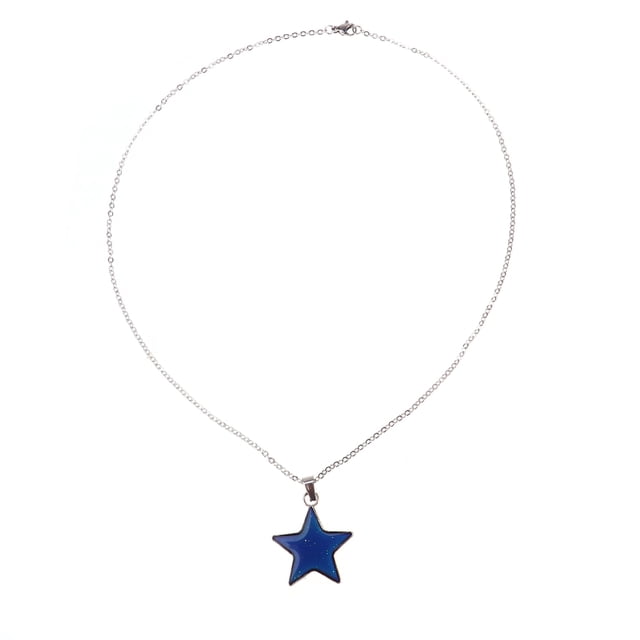 Collar con colgante de estrella de mar con sensor de temperatura que cambia de color, joyería para mujer