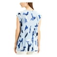 thumbnail image 2 of Alfani Womens Abstract Sleeveless Blouse Top, Blue, Small, 2 of 4