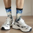 thumbnail image 6 of Pofeuu Dog Guitar Starry Night Print Crew Socks, Adult Running Hiking Socks for Youth and Adult, 6 of 6
