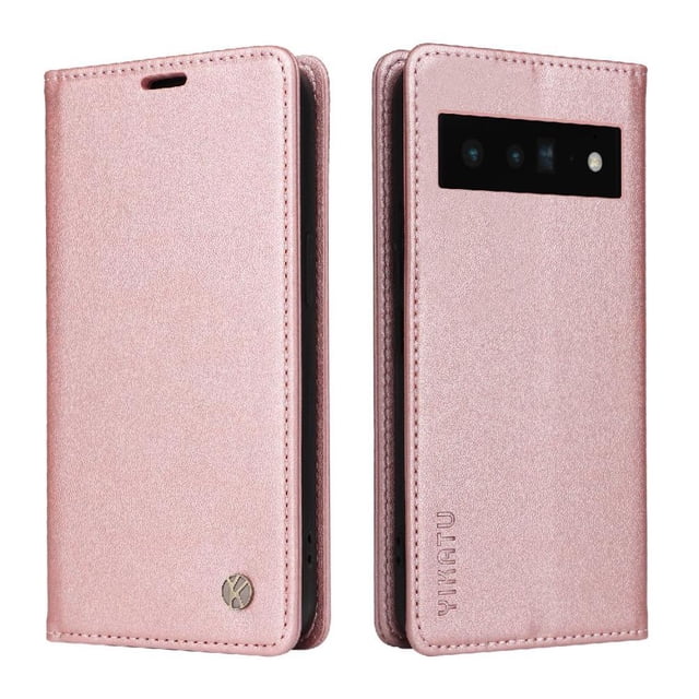 Funda para Google Pixel 6 Pro Estuche de Cuero PU Tipo Cartera con Ranuras para Tarjetas y Cierre Magnético