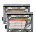 thumbnail image 4 of 2 Pack Flip Folders with Clear PVC Window Binder Pouches 3-Ring Binder Organizer for Office & Home Silver and Black Butterfly, 4 of 6