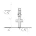 thumbnail image 5 of Auriga Fine Jewelry 14K White Gold 3-D and Polished Mini Cross Charm for Women (L-17.3 mm, W-5.8 mm), 5 of 6