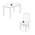thumbnail image 6 of Dining Room Table Set for 6, Wooden Kitchen Table and Chairs Set, Including 6 Upholstered Chairs, MDF Tabletop Rectangular Table, Traditional Rustic, Black, 6 of 9