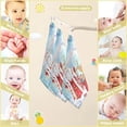 thumbnail image 3 of SKYSONIC Vintage Santa Claus Baby Muslin Washcloths Face Towel, 3 PCS Christmas Winter Reindeer Burp Cloths Cotton Wipes Infant Wash Cloth for Newborn Boys Girls 12"x12", 3 of 7