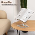 thumbnail image 4 of Libro Soporte para Lectura, 180° Rotación Ajustable Libro Soporte Altura Ajustable Cocina Libros Soporte con Página Clips para Libros Laptop Texto Libro Revista Madera, 4 of 6