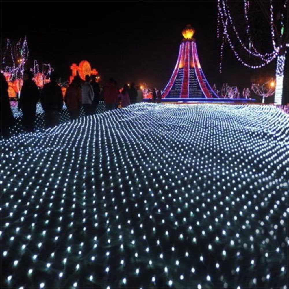 96/200 LED Net Mesh Fairy String Lights Christmas Wedding Party Decor Outdoor US 