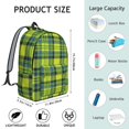 thumbnail image 4 of Yellow and Blue Checkered Pattern Backpack for School, Cute School Bag with Adjustable Shoulder Straps and Padded Back, 15.7"x11.8"x5.5", 4 of 4