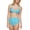 Blue, variant on Womens Leopard Underwire Bikini Swim top White XS