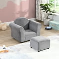 thumbnail image 2 of Kids Chair,Kids Upholstered Couch with Ottoman,Gray Velvet Furniture Youth Kids Baby Furniture, 2 of 15