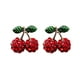 thumbnail image 1 of Cute Radish Earrings Cherry Earrings Red Stud Earrings Set for Women Girls S925 Silver Stud Earrings for Women Earrings with Soft Ear Studs Fine Jewelry for Parties and Holidays, 1 of 2