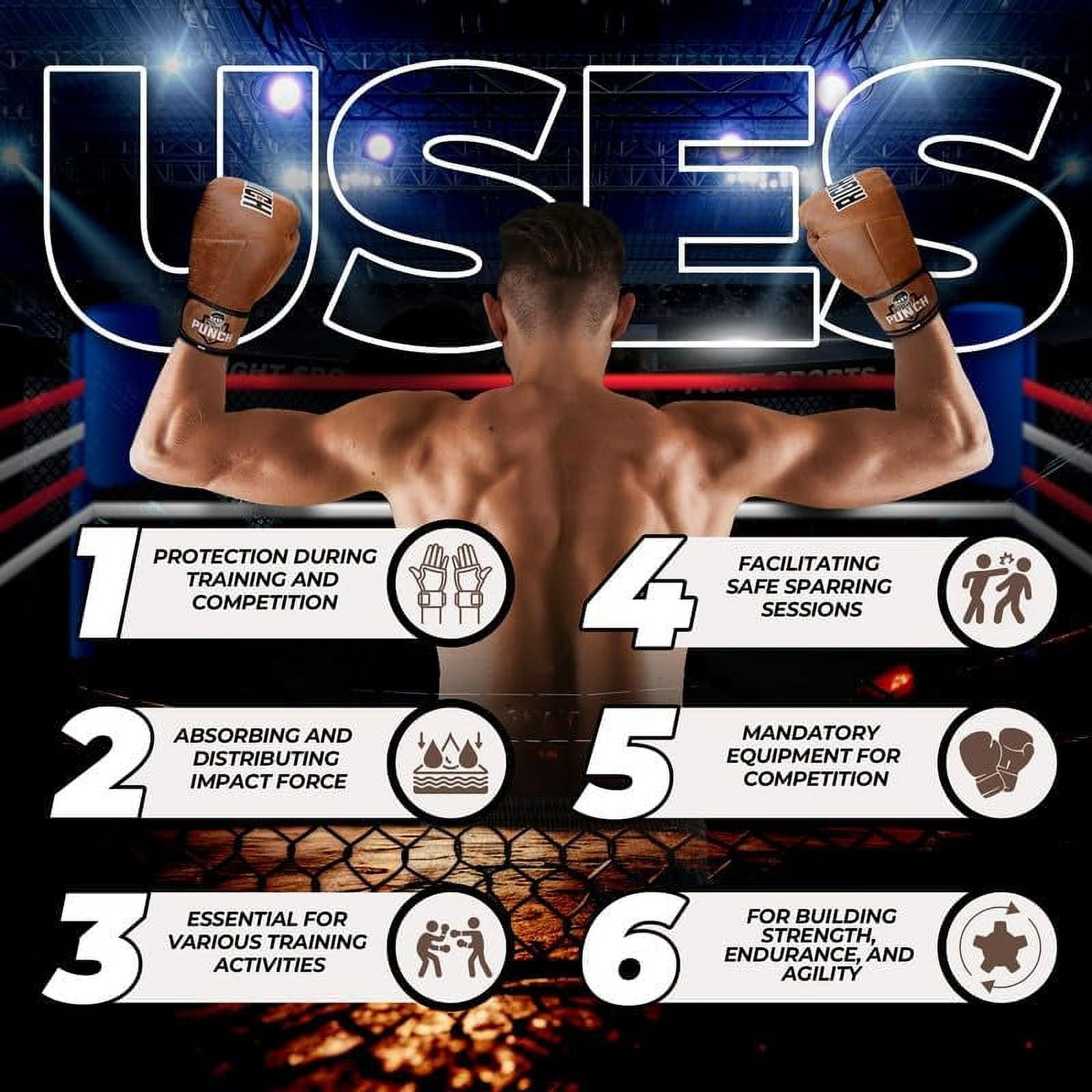 Right Punch Premium Cowhide Leather Boxing Gloves - Professional Training & Sparring Gloves for Men & Women