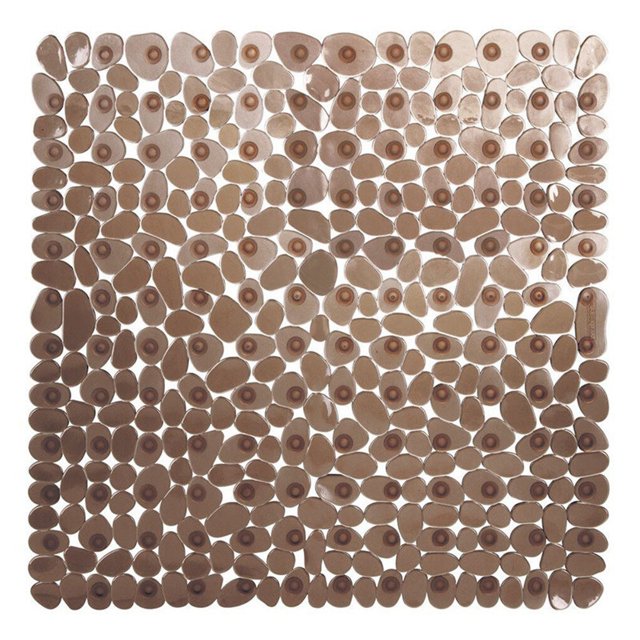 Ounissouiy Alfombrilla de baño con diseño de guijarros, antideslizante, cuadrada, para baño, ducha, bañera, almohadilla de PVC, Type5 NO5