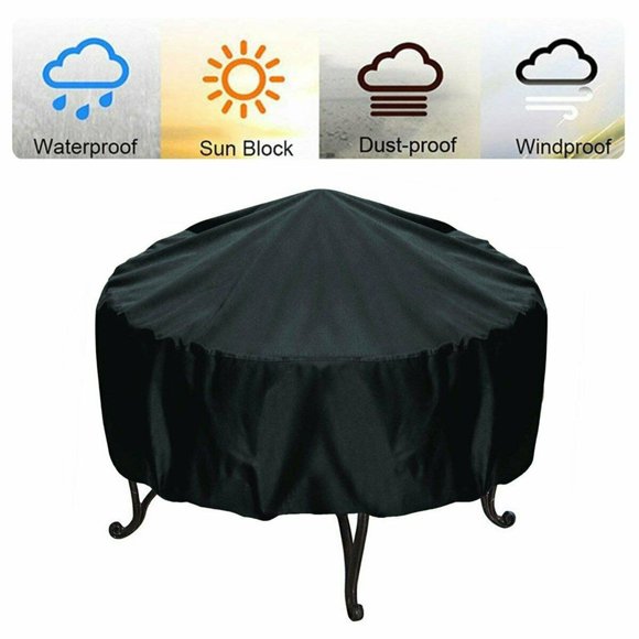 Barbecue Cover Rain And Round Barbecue Cover Round Fire Cover Protector Grill BBQ Cover Outdoor Yard Hibachi Table Top Grill Indoor Small outside Grilling Table Outdoor Grills & Table Grill Mini Beach