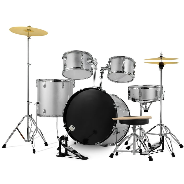 KFFKFF Adult Drum Set, 5-Piece Kit, 22