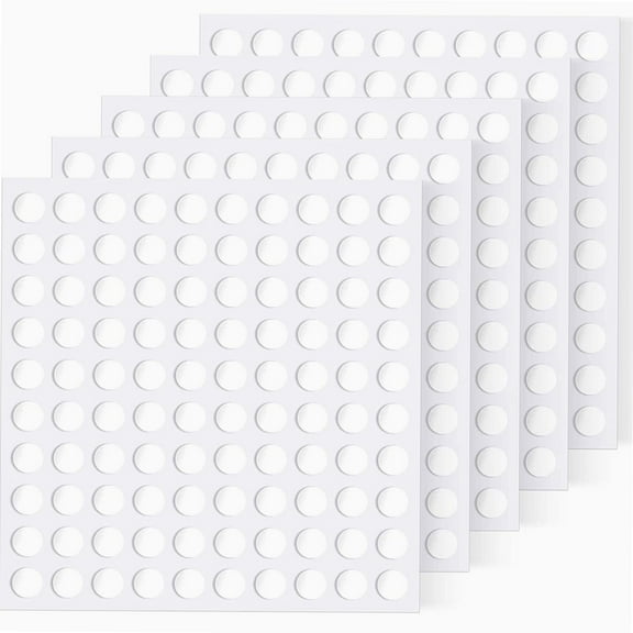 Poster Putty, 500 Pcs 6mm/0.24” Adhesive Dots, Double Sided Removable Sticky Tack, Clear Round Reusable Mounting Stickers Transparent Tacky Glue Tape for Wall Hanging Pictures