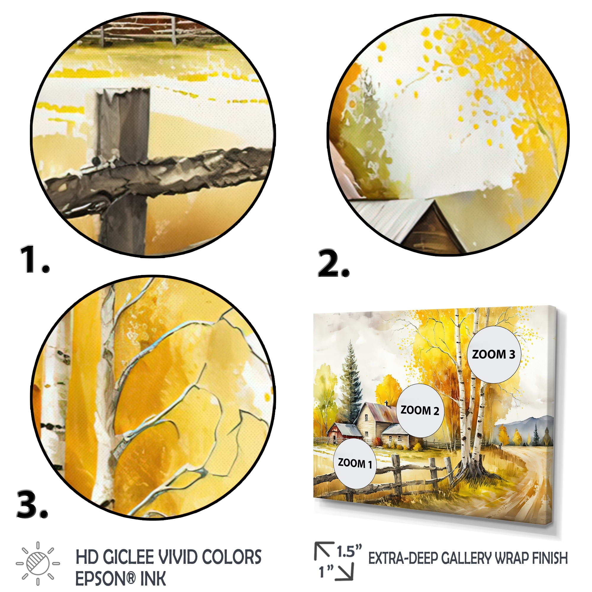 Designart Yellow Barn In Spring II Canvas Wall Art