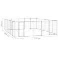 thumbnail image 4 of vidaXL Outdoor Dog Kennel Galvanised Steel 36.3 m², 4 of 4