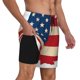thumbnail image 2 of Balery American Flag Map Bañador para hombre, shorts de playa de secado rápido con entrepierna y forro de compresión-X-Large, 2 of 6
