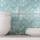 thumbnail image 3 of Paquete De 24 Azulejos De Papel Tapiz De 8 X 8 "Para Protector Contra Salpicaduras De Cocina En Diseño De Hojas Verde Azulado Y Plateado. Protector Contra Salpicaduras De Azulejos De Papel Para Despeg, 3 of 5