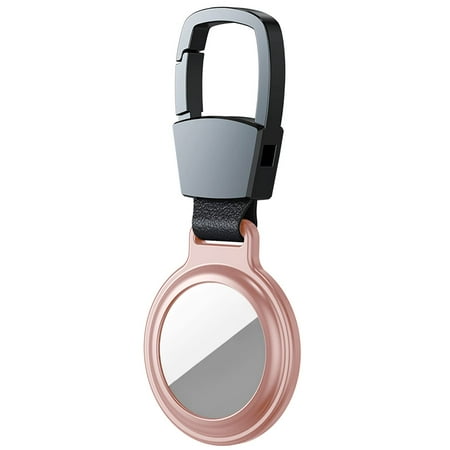 KWELLK Secure Holder with Key Ring for AirTag, Rose gold