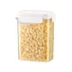 thumbnail image 1 of Contenedores de almacenamiento de cereales Organizador de despensa de plástico de grado alimentario con tapas herméticas - Botes transparentes reutilizables para cocina de cereales, arroz, alubias, 1 of 5