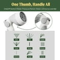 thumbnail image 3 of Vego Garden Hose Nozzle 9 Spray Patterns, Metal, Thumb Control, on/off Valve, High Pressure Heavy Duty Water Hose Spray Nozzle-Cloud White, 3 of 7