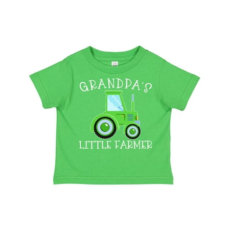 

Inktastic Grandpa s Little Farmer- Green Tractor Gift Toddler Boy or Toddler Girl T-Shirt