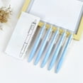 thumbnail image 4 of Five-Pack Assorted Colored Plastic Pens with Transparent Clips, 14.8 cm, for Office, School, and Daily Writing, 4 of 6