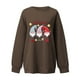 thumbnail image 4 of Puntoco Mujer Moda Suelta Manga Larga Cuello Redondo Blusa Navidad Impresión Camiseta tops Puntoco Puntoco-2875, 4 of 5