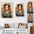 thumbnail image 4 of Designart "Coral Blue Mexico Art Selfportrait With" Portrait Floater Framed Wall Decor, 4 of 7