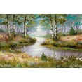 thumbnail image 2 of Withaar, Reint 32x23 Black Ornate Wood Framed with Double Matting Museum Art Print Titled - Mysterious stream, 2 of 4