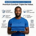 thumbnail image 3 of SOCKS'NBULK 3 Pack Men's Solid Colors Cotton T-Shirts Short Sleeve Lightweight Tees, Bulk (XX-Large, Royal Blue, xx_l), 3 of 7