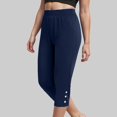 thumbnail image 2 of vigerkar Women's Joggers Pants Elastic Waist Athletic Leggings Loose Fit Tapered Lounge Pants for Workout Yoga Running Navy, XL, 2 of 7
