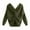 Army Green, variant on Cropped Winter Sweaters for Women 2025 Wrap Red V Neck Backless Cross Cris Sweater Shirt for Women