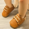 thumbnail image 5 of HsdsBebe Baby Boys Girls Dress Shoes Infant Casual Loafers Newborn Lace Up Leather Oxford Sneakers for First Walkers 3-18M, 5 of 6