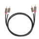 thumbnail image 2 of Cable de audio de 2 RCA macho a 2 RCA macho, estable, compacto, multiusos, resistente, cable auxiliar para altavoces y mezcladores domésticos. 100 centímetros, 2 of 10