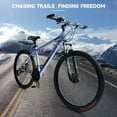 thumbnail image 2 of 26 Inch Mountain Bike for Adult, 27-Speed Dual Suspension High-Carbon Steel MTB Bicycle, Dual Disc Brake Bikes for Men Women, Silver, Blue, Gray and Red, 2 of 10