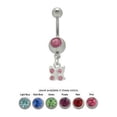 thumbnail image 1 of Anneau de Ventre Navé avec Cz Gemmes Papillon Dangle, 1 of 6