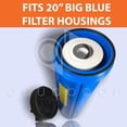 thumbnail image 4 of 3-Stage Big Blue 20" Whole House Filtration System by Aquaboon+Freestanding Steal Frame+Pressure Gauges+GAC Filter+Carbon Block+Sediment Filter Cartridges, 4 of 4