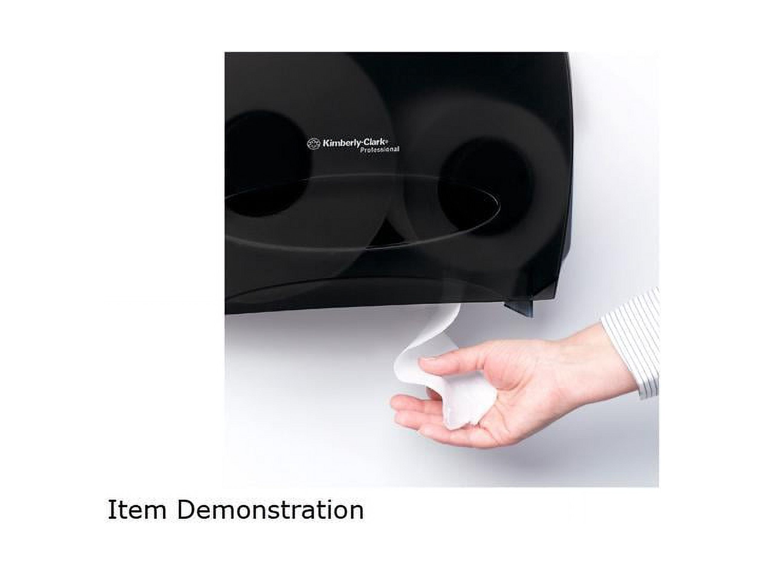 Kimberly Clark Professional JRT Jr. Escort Jumbo Roll. Commercial Toilet Paper Dispenser (09507), with Stub Roll, 16” x 13.88” x 5.75”, Smoke per Black - image 2 of 3