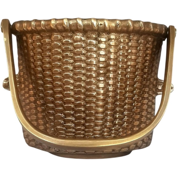 Heavy Brass Nautical Door Knocker | Basket-Style Vintage Maritime Design | Solid Heavy-Duty Accent for Front Doors | Rustic Home Decor