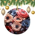 thumbnail image 2 of Christmas Ceramic Ornament Red Poppy Flower Christmas Bauble Pink And Purple Poppies Christmas Tree Decoration Indoor Outdoor Yard for Woman Friend Birthday, 2 of 8