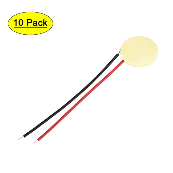 Unique Bargains 10 Pcs Disques Piézo 15mm Transducteur Acoustique Microphone Éléments de Déclenchement Guitare CBG