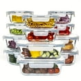 thumbnail image 2 of 24-Piece Glass Food Storage Set (12 Containers + 12 Lids) - Borosilicate, Microwave/Dishwasher Safe for Home, Office, School & Camping, 2 of 23