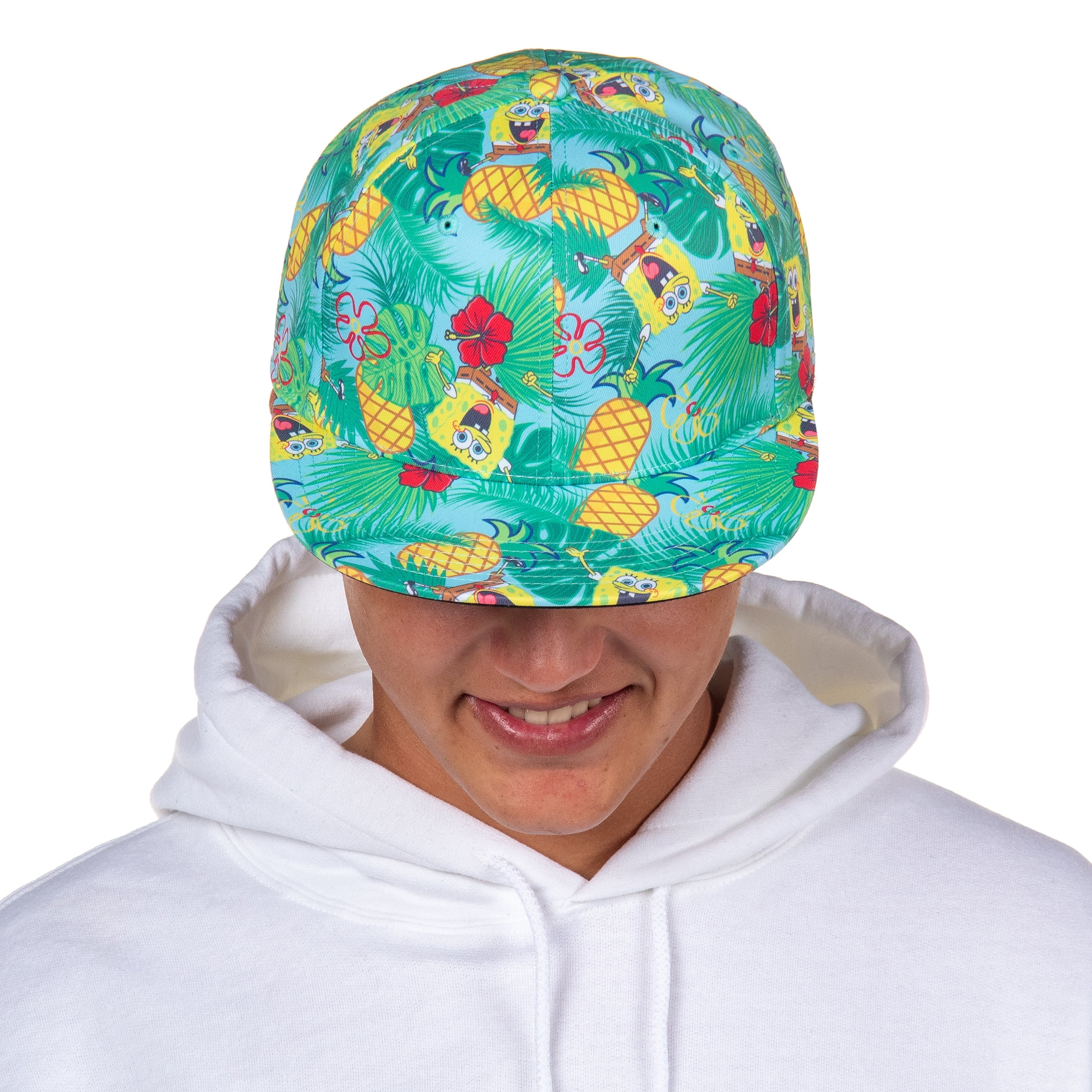 Nickelodeon SpongeBob SquarePants Hat Adult Pineapple Tropical Snapback Adjustable Cap OSFM