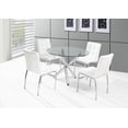 thumbnail image 1 of K-LIVING WESTON SOFT PU DOS ET SIÈGE AVEC CHAISE CHROME PIEDS EN BLANC (4 PAR BOÎTE), 1 of 1