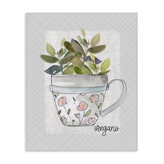 Stupell Industries Rustic Lodge Oregano Herb Mug Canvas Art, 16 x 20, by Livi Finn
